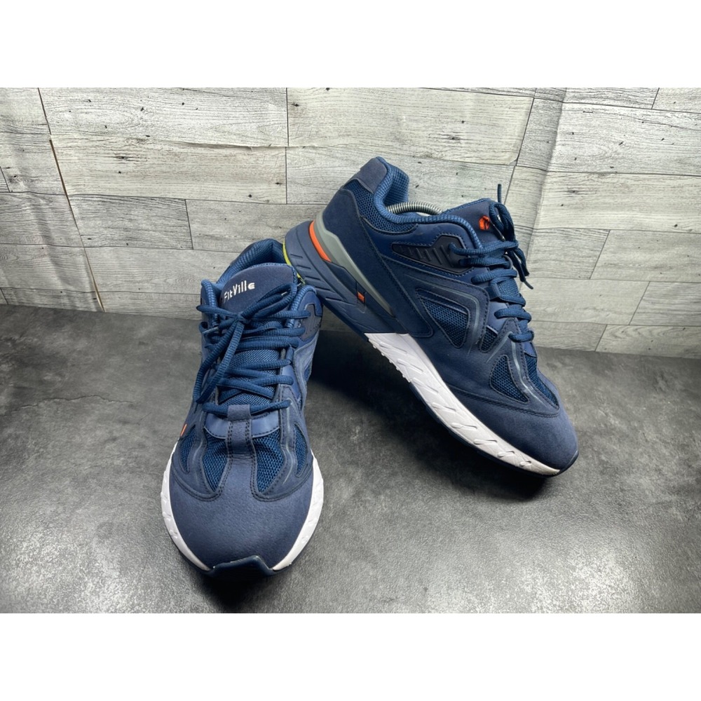 Fitville Marca Running Shoes Sneakers Men 11 EW Extra Wide Blue Athletic Comfort